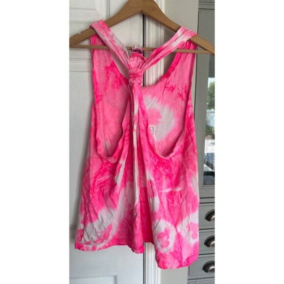 Vintage 90s LOONEY TUNES TWEETY Bird Pink Tie-Dye Tank Top CoverUp - OSFA - Picture 4 of 8
